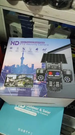Ptz Solar 3 Lens Cctv Camera Takes Sim