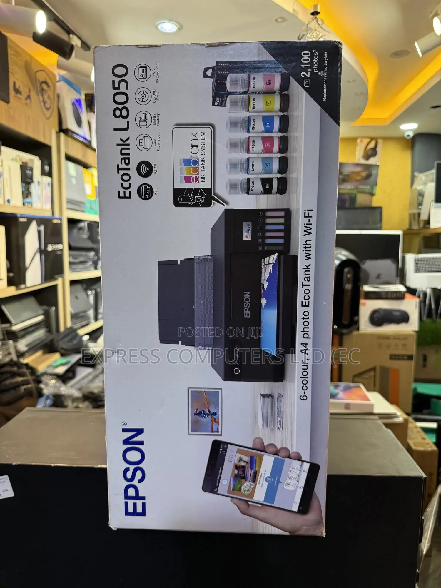 Epson Eco Tank L8050 A4 Photo Printer With Wi-fi 6 Color Wireless>