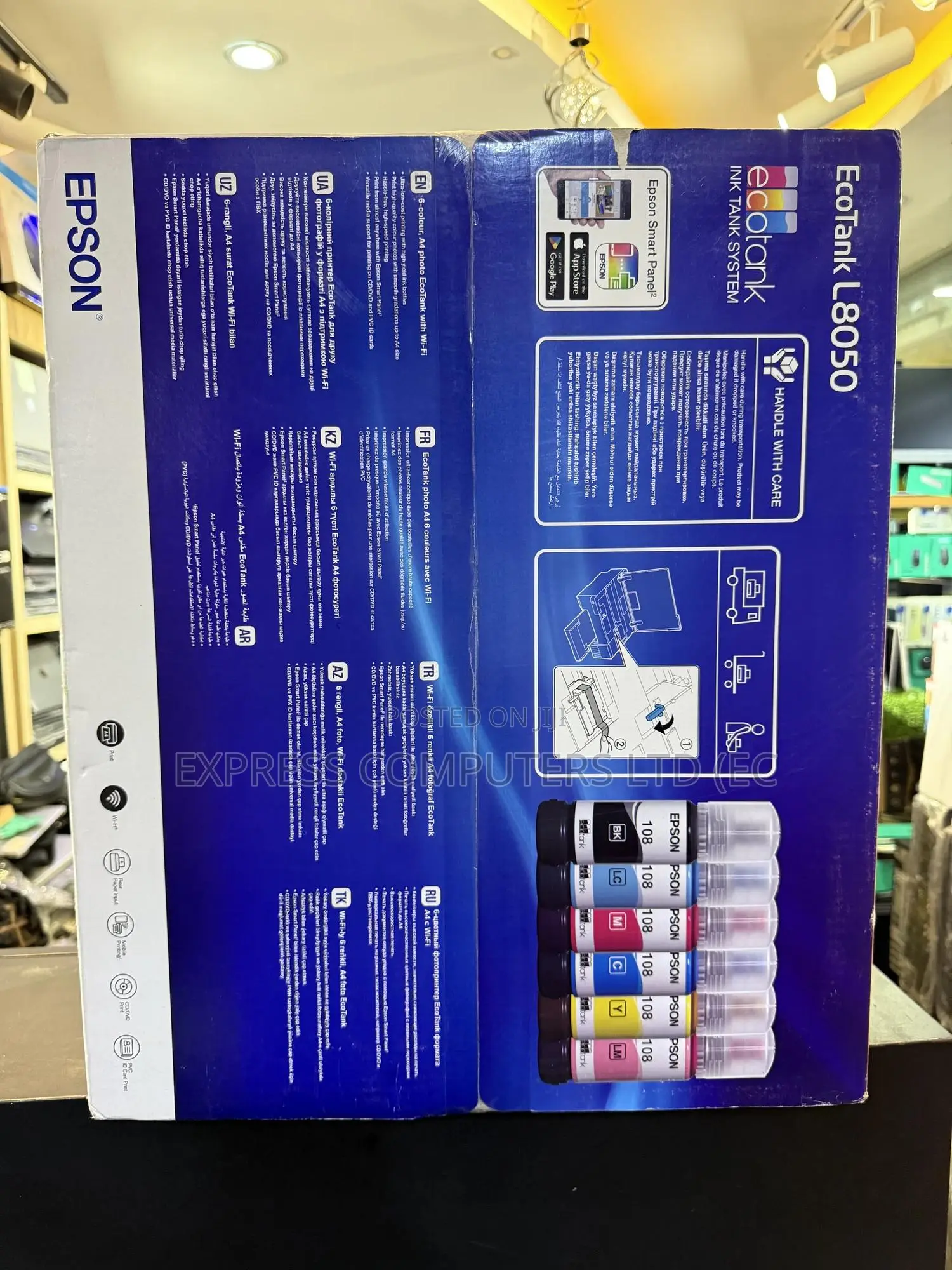 Epson Eco Tank L8050 A4 Photo Printer With Wi-fi 6 Color Wireless>