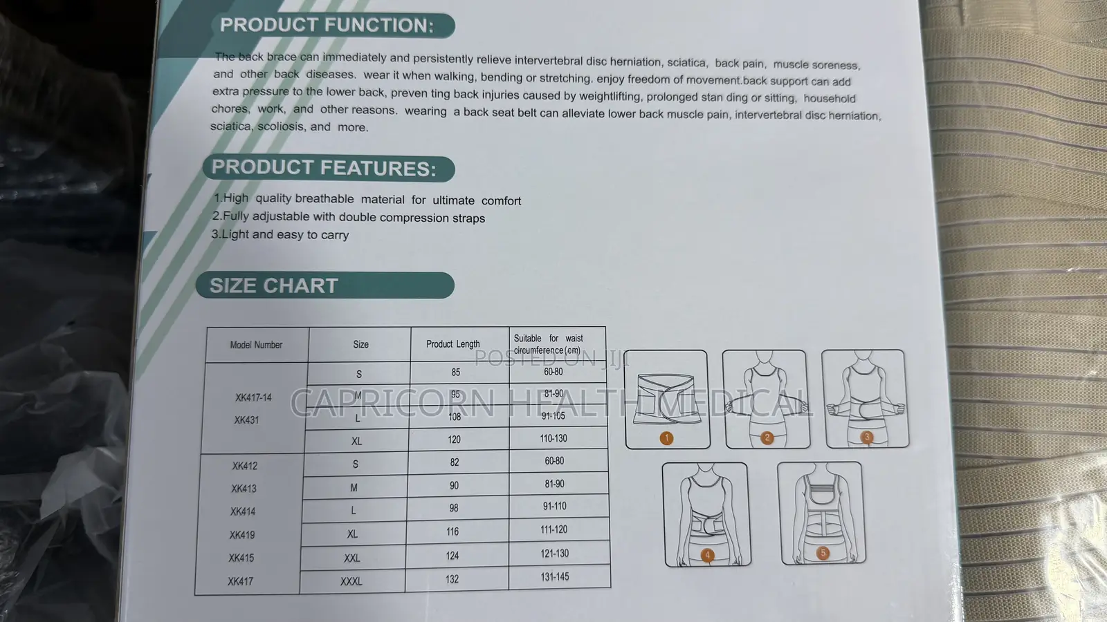 Lumbosacral Medical Corset Or Back Support