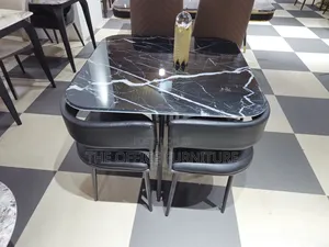 Marble Table and Four Set Dining Chairs