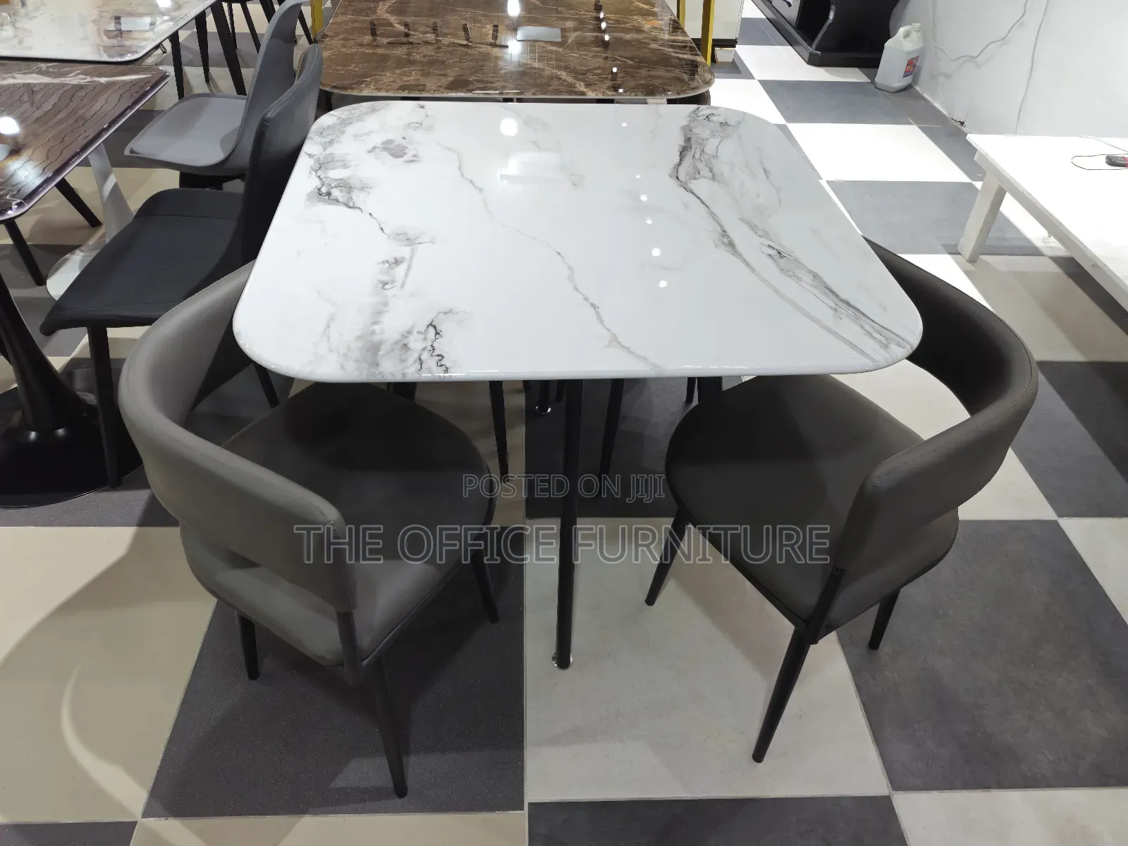 White Marble Cute Dining Table