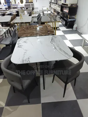 White Marble Cute Dining Table