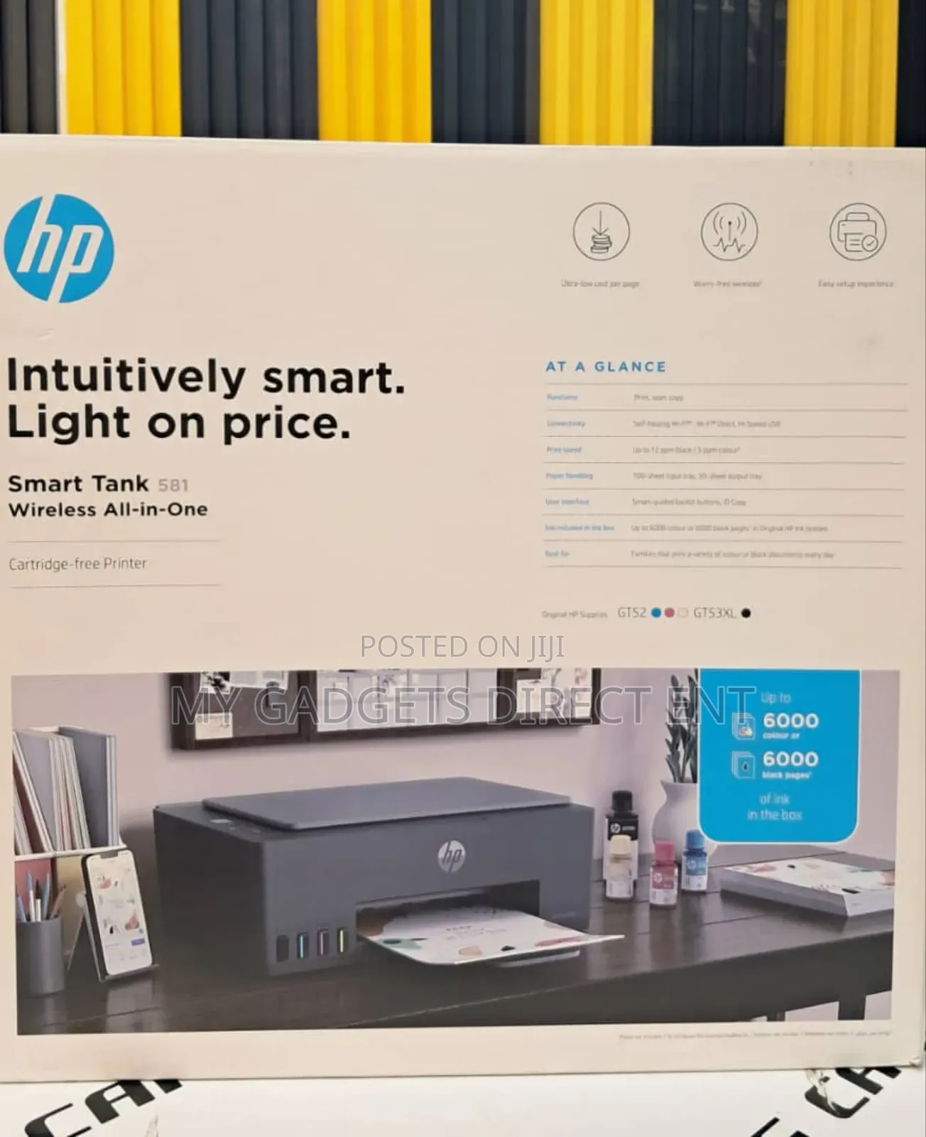 Hp Smart Tank 581 Wireless All in One