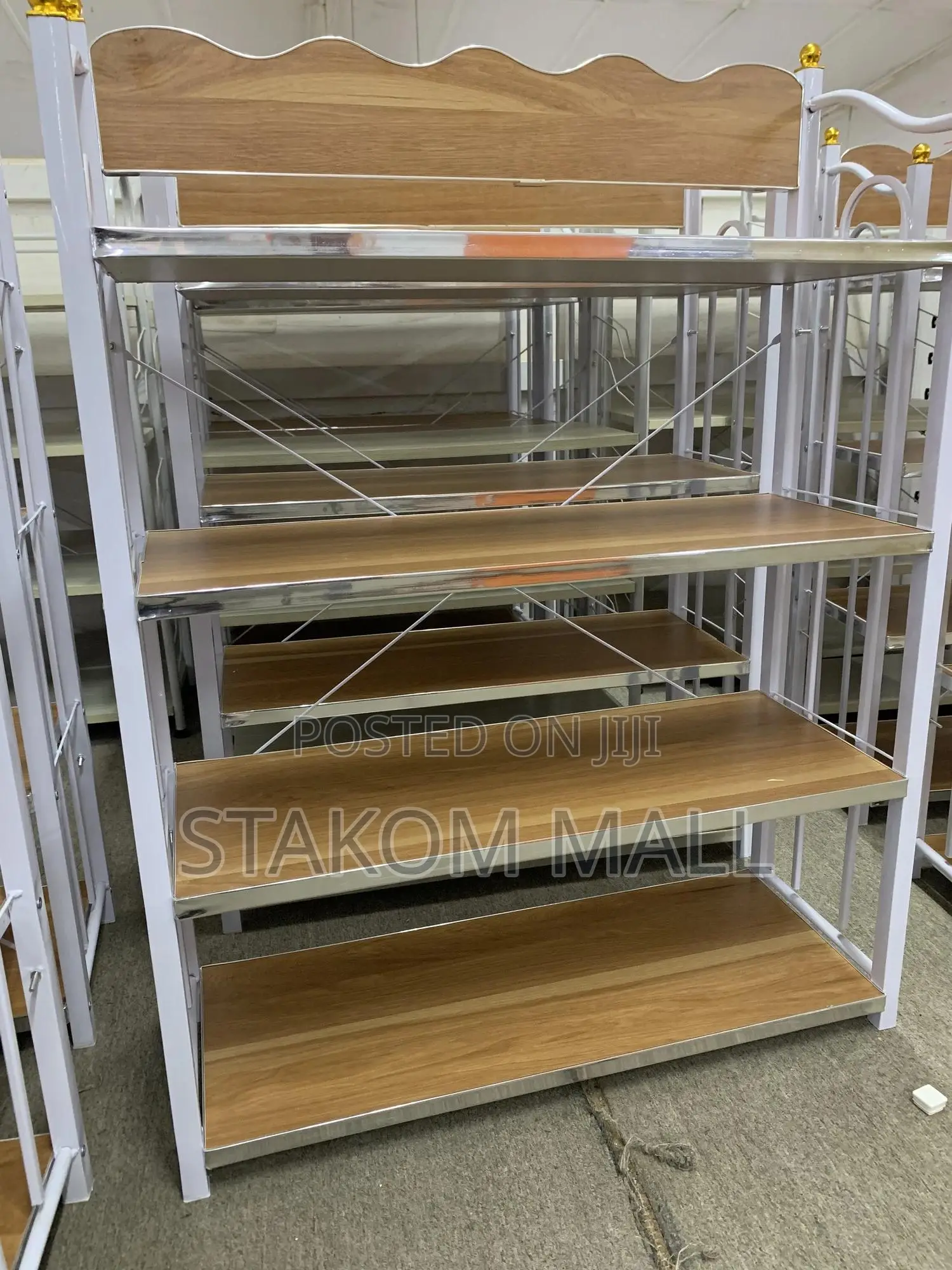 Storage Racks - Brown and Black