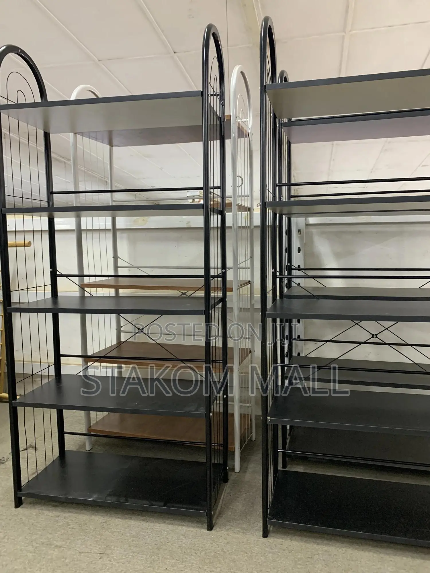 Storage Racks - Brown and Black