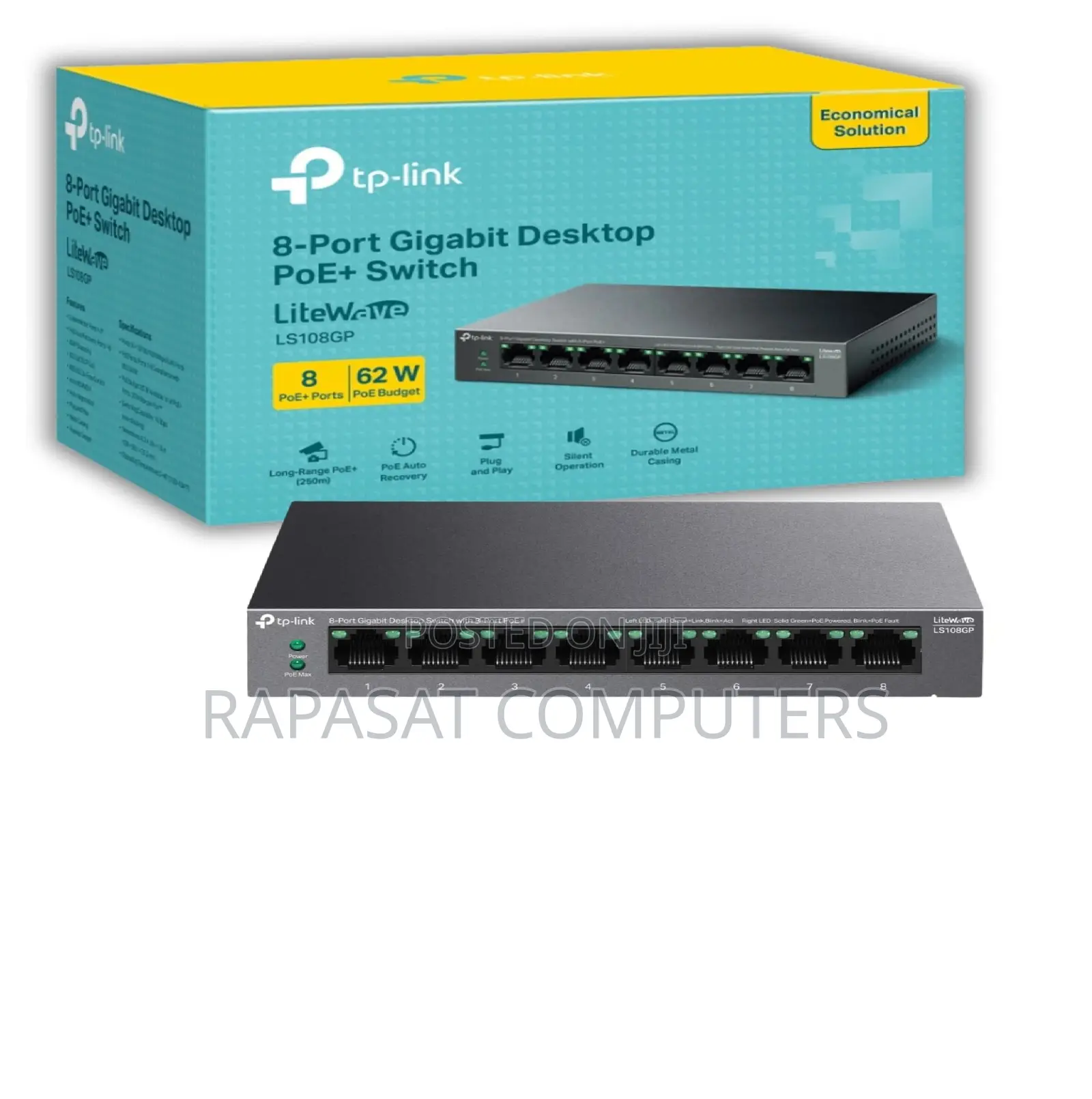 Tp Link Tl-Sg1210p 8port Gigabit Poe Switch