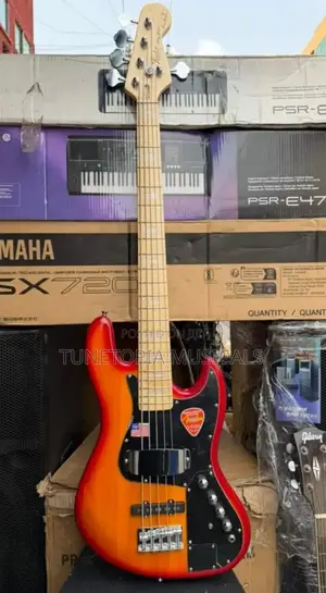 Fender Jazz Active Bass Guitar In A Sunburst Finish.
