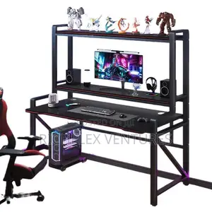 Gaming Desk With Shelves