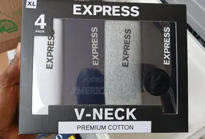 Express Premium Cotton v Neck, M/Xl
