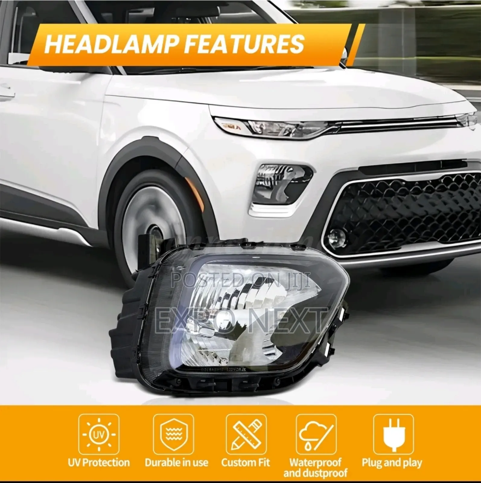2020-2022 Kia Soul Halogen Headlight Passenger Right Headlamps Light