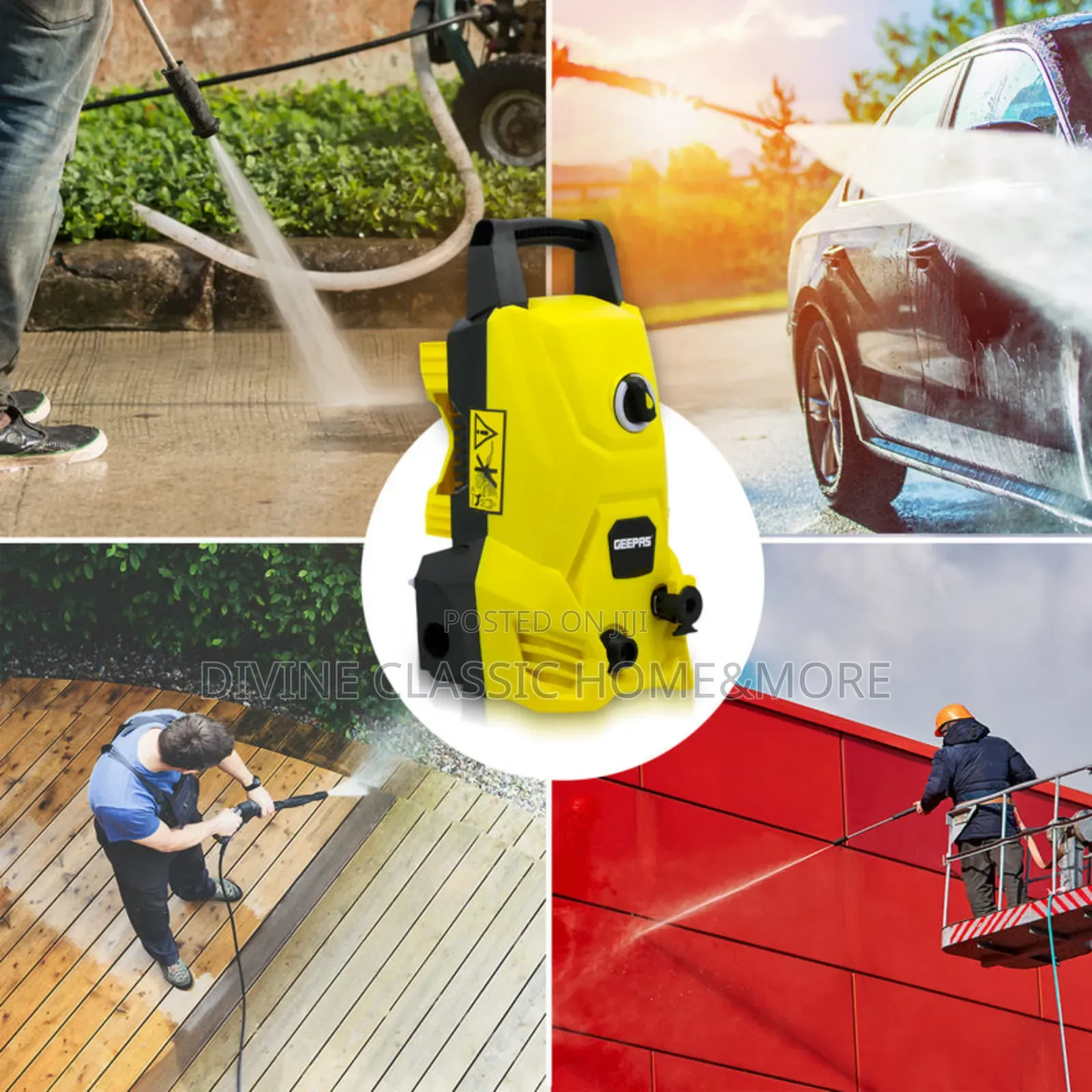 Geepas 105bar High-Pressure Washer With Extra Long Hose (2500w)