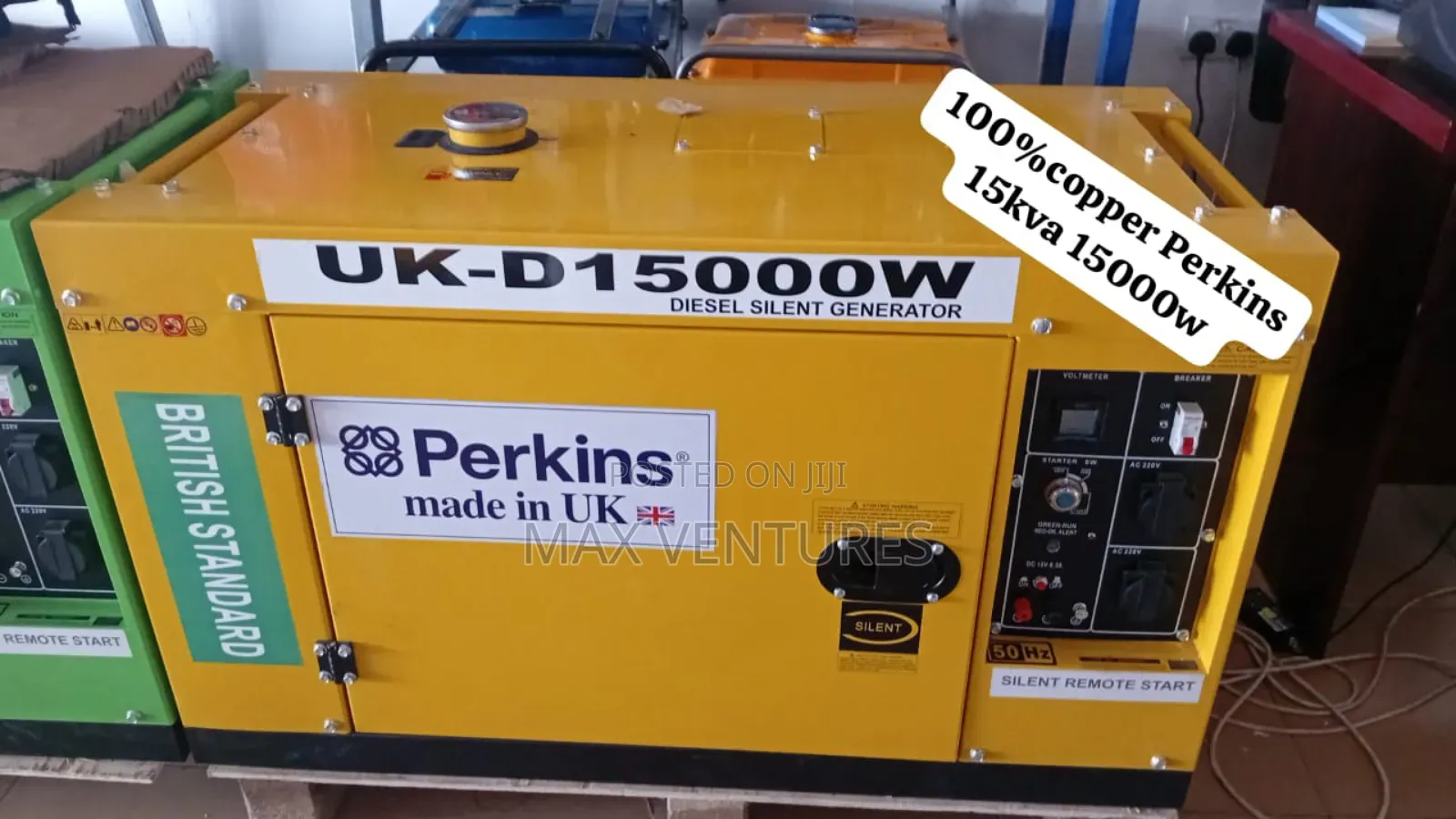 Remote Control Perkins 15kva 15000w Diesel Generator 15kva