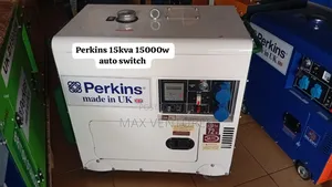 White and Green Perkins 15kva 16500w Auto Switch Generator
