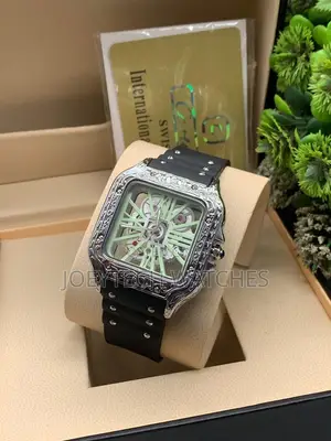 Cartier Santos Skeleton With Silicone Strap