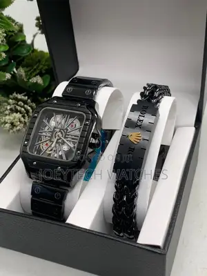Cartier Skeleton Santos With Bracelet