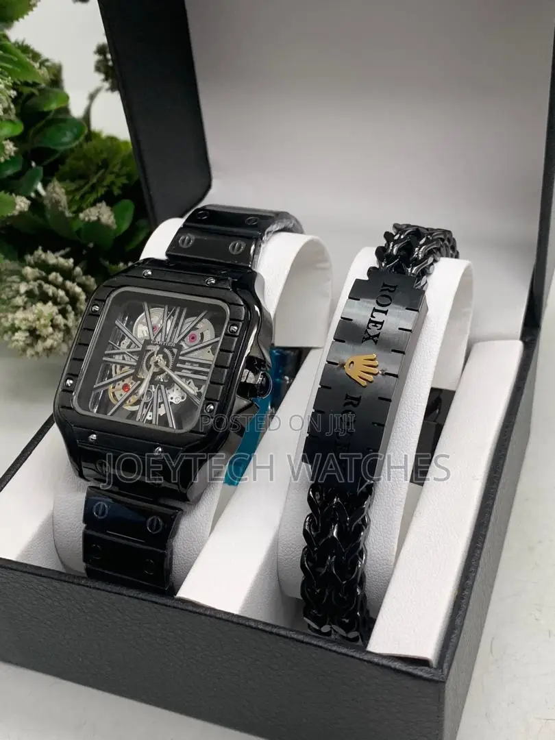 Cartier Skeleton Santos With Bracelet