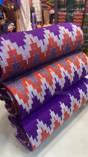 Purple and Grey Bonwire Kente
