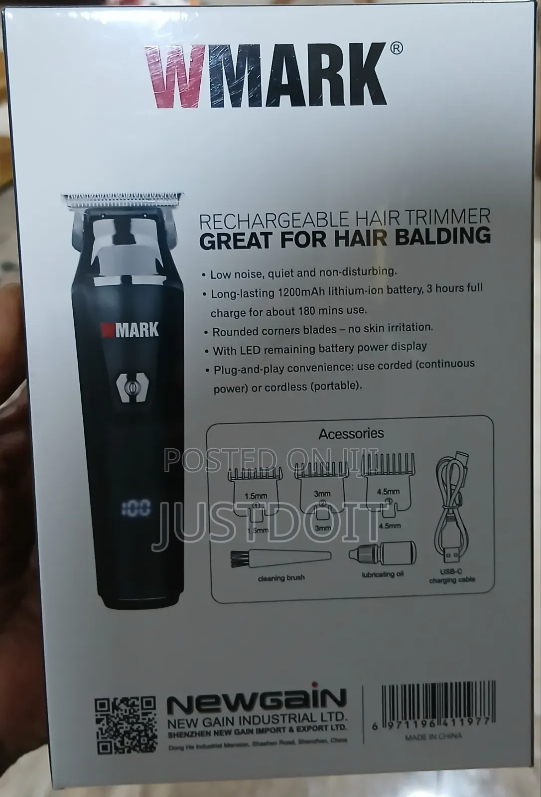 Wmark Rechargeable Balding Clipper