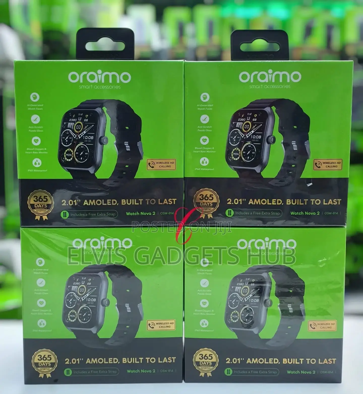 Oraimo Watch Nova 2 2.01" Amoled Ip68 Curved Touchscreen Smart Watch