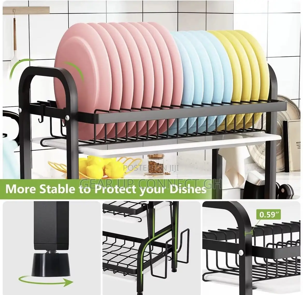 Three-Tier Dish Dying Rack
