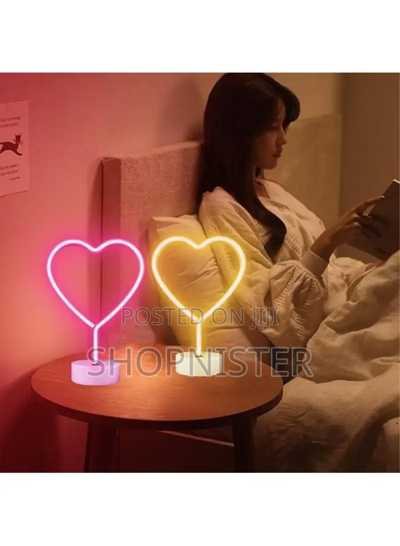 Neon Led Light Romantic Table Lamp Mood Light Bedroom Decor Purple