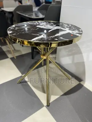 Two Chair Gold Luxe Accent Table