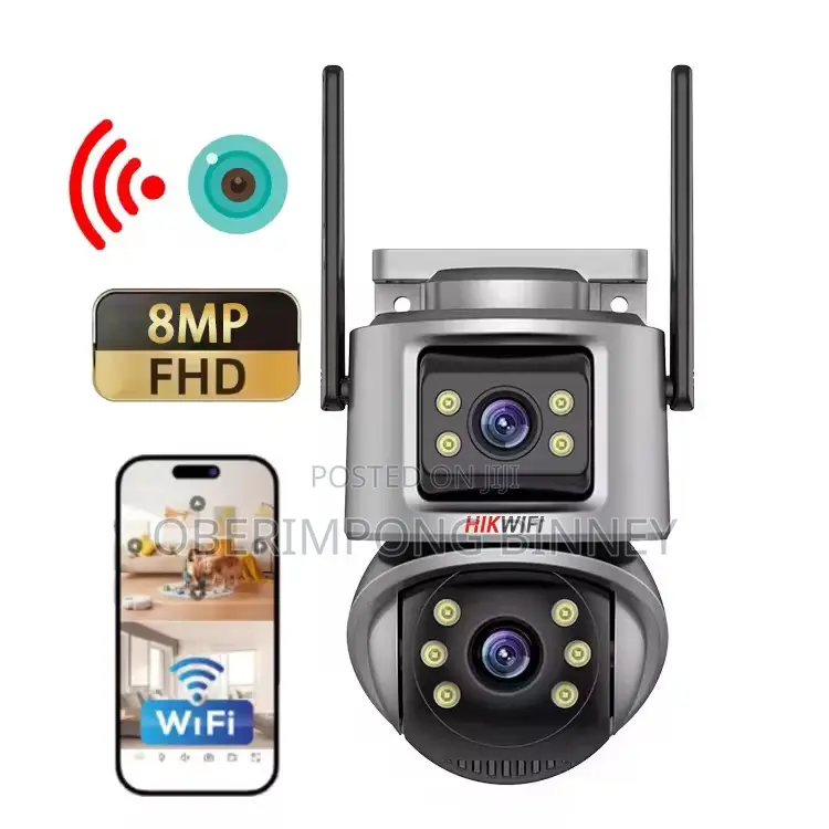 Camera Wifi Camera 8mp Icsee Stand Alone Dual Lens