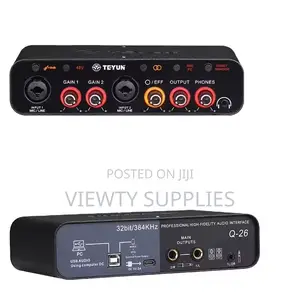 Teyun Q26 2 Channels Professional Audio Interface Sound Card Console