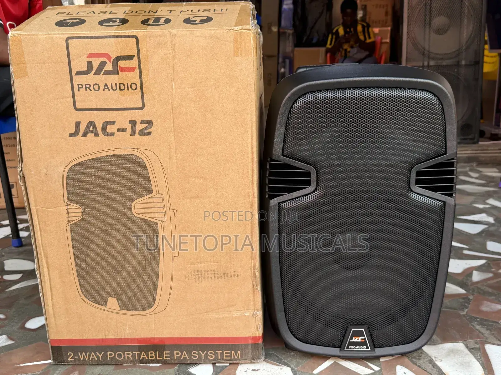 Jac-12 12inches Portable Bluetooth Pa Speaker With 2microphone