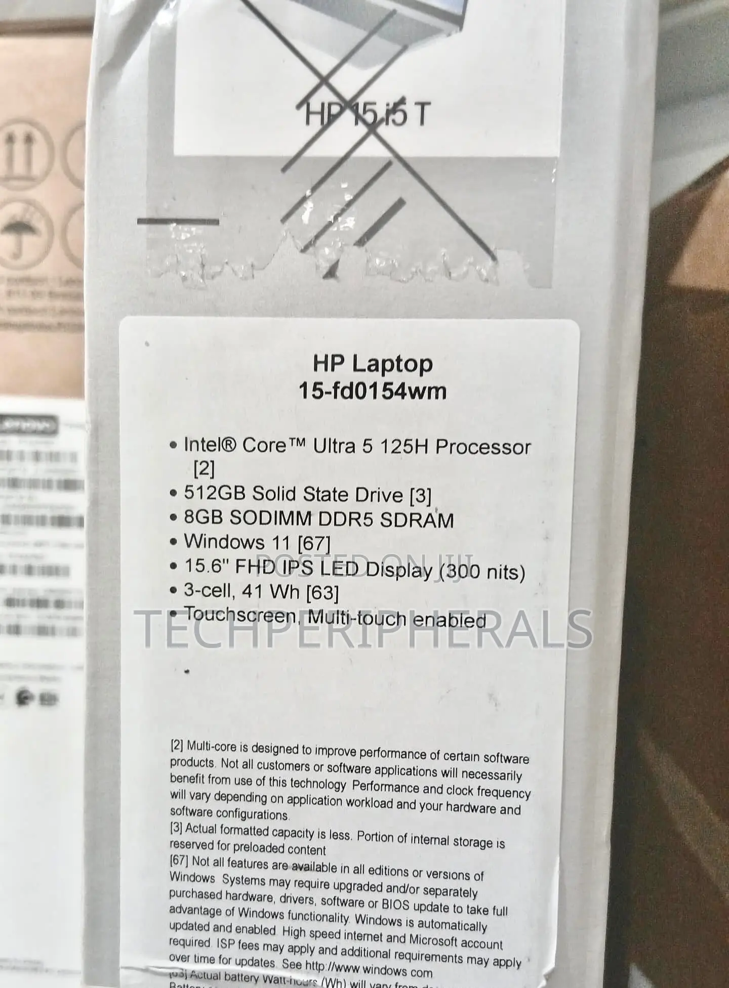 New Laptop HP 15 8GB Intel Core Ultra 5 SSD 512GB