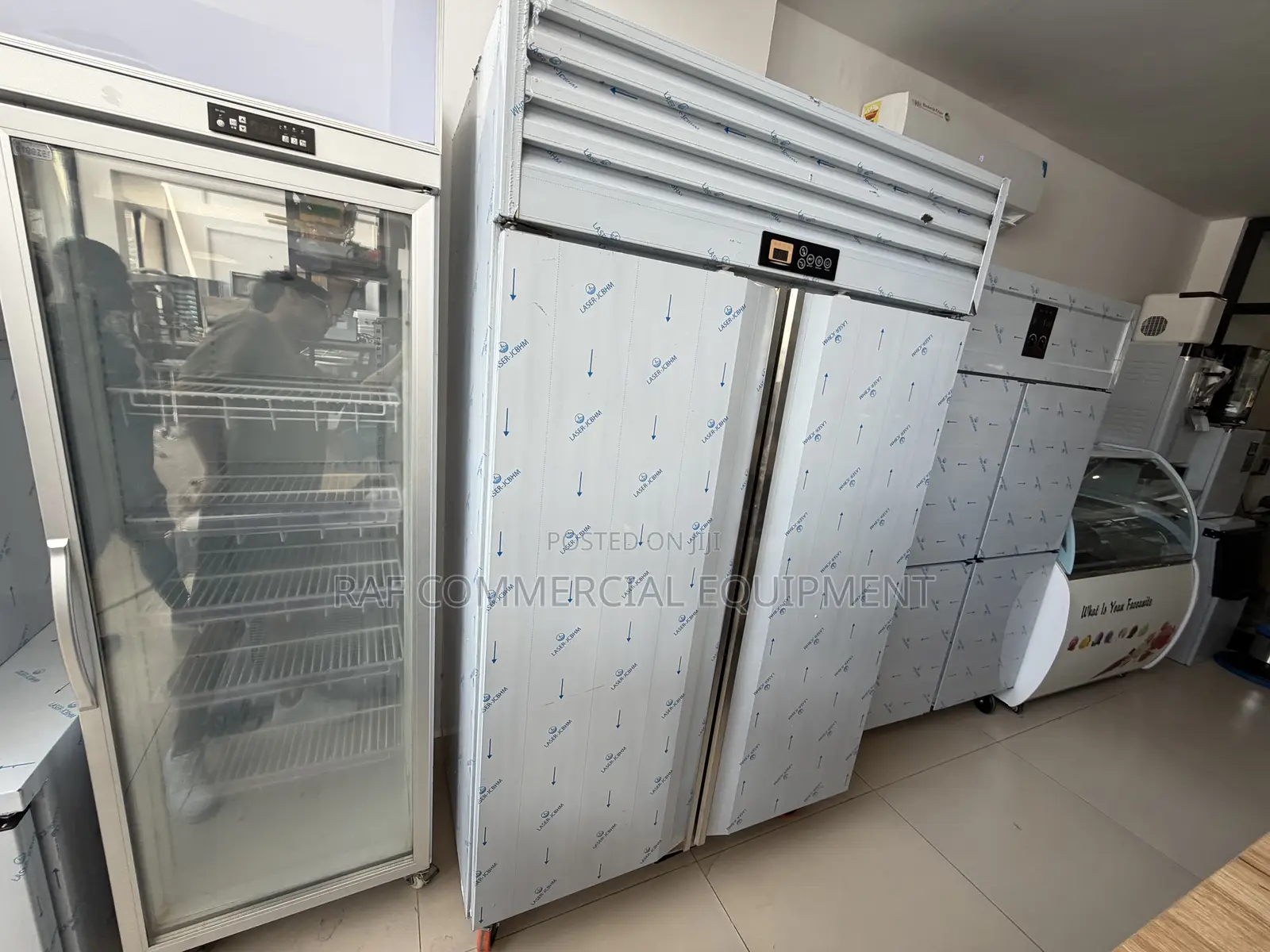 Commercial Double Door Stainless Steel Fan Cooling Freezer