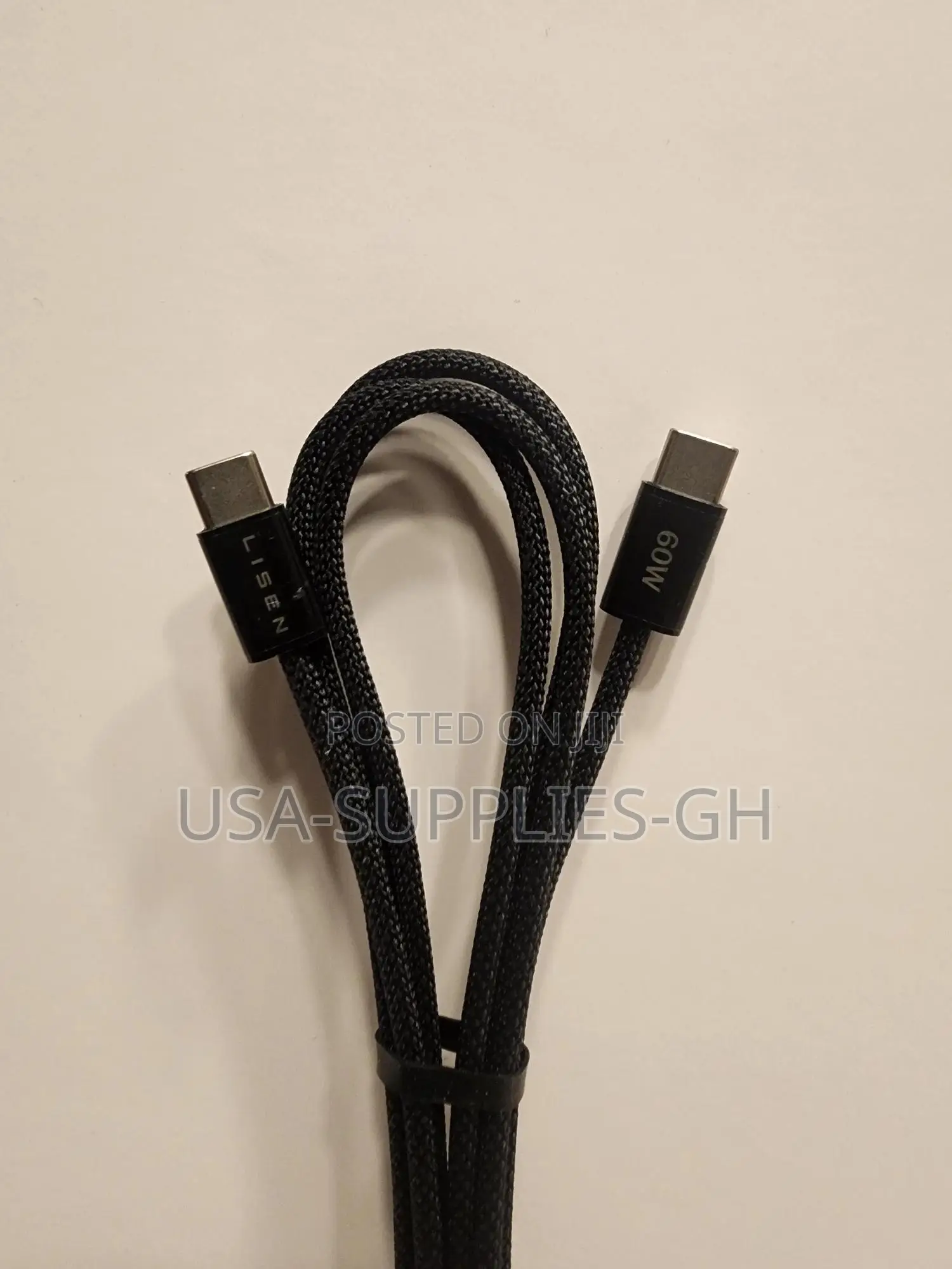 Lisen Usb C to Usb C Braided Fast Charging Cable (60w 6.6 Ft )From Usa
