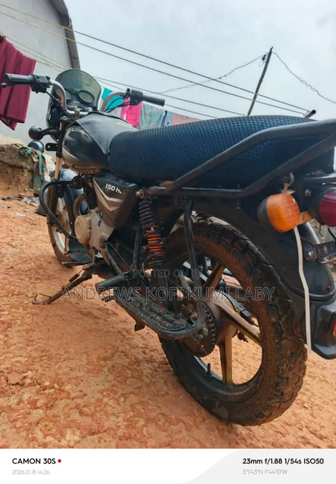 Bajaj Boxer 150 UG 2025 Black