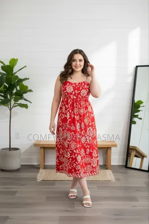 Red Floral Dress (Multiple Sizes Valentines