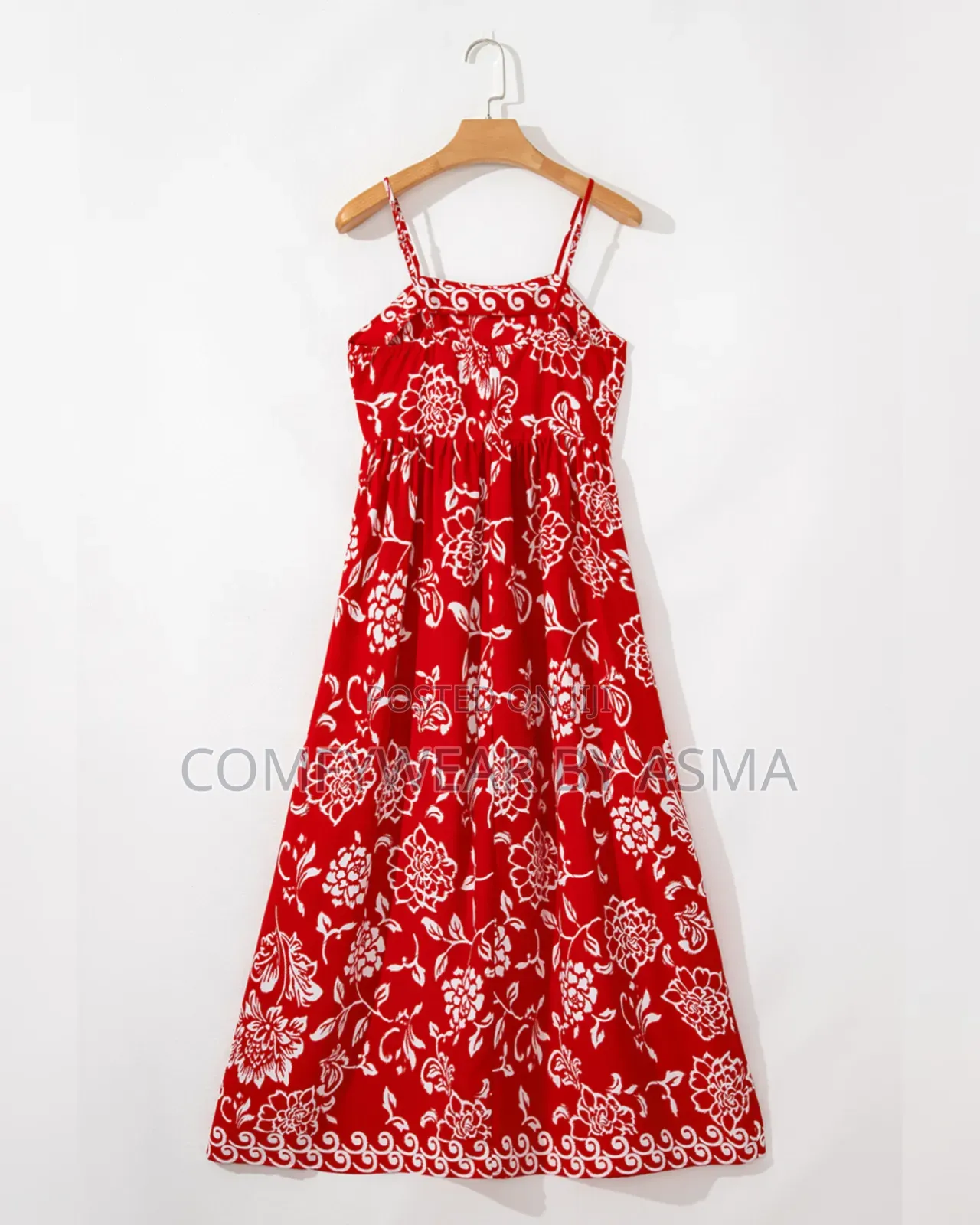 Red Floral Dress (Multiple Sizes Valentines