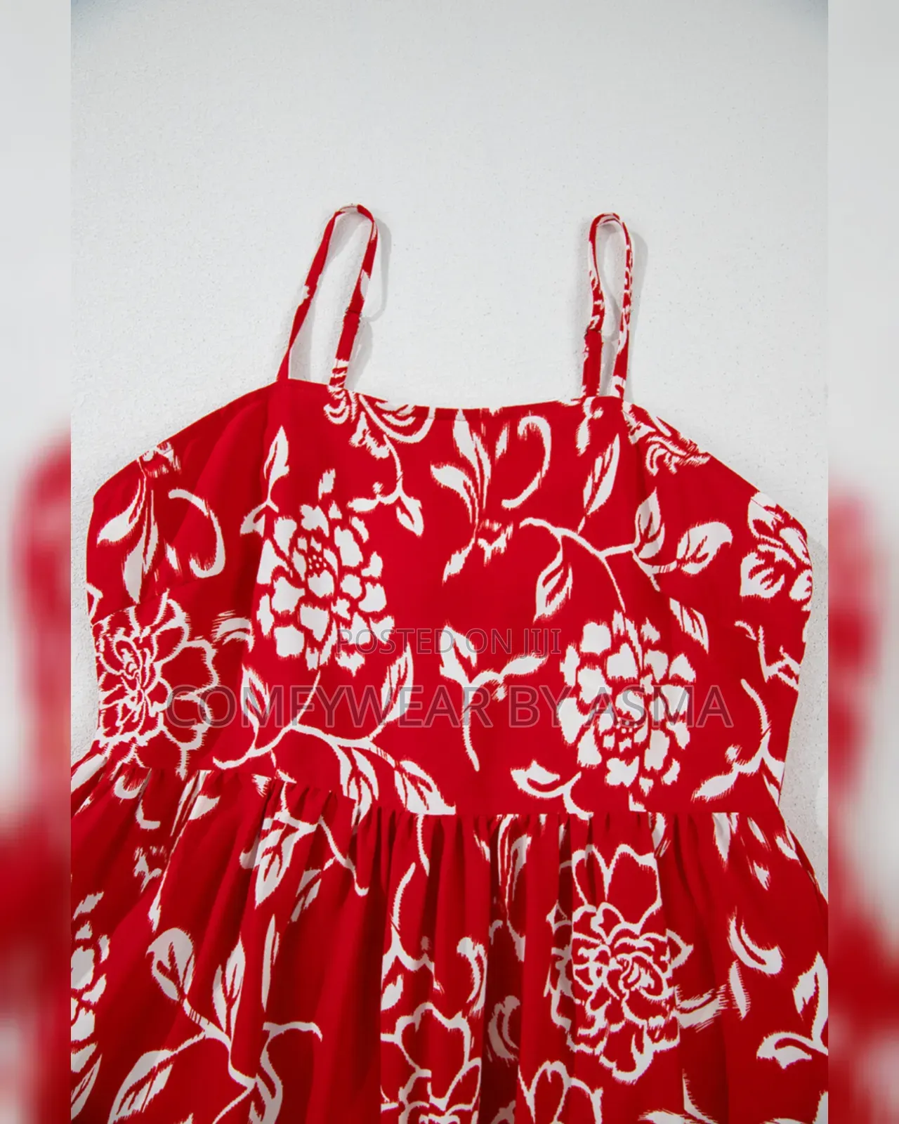 Red Floral Dress (Multiple Sizes Valentines