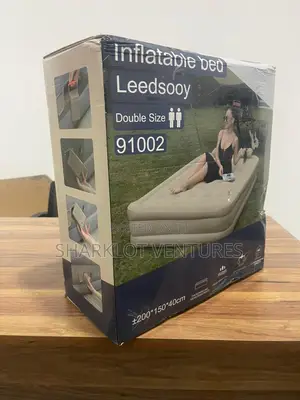 Double Inflatable Bed With Built-in Pump