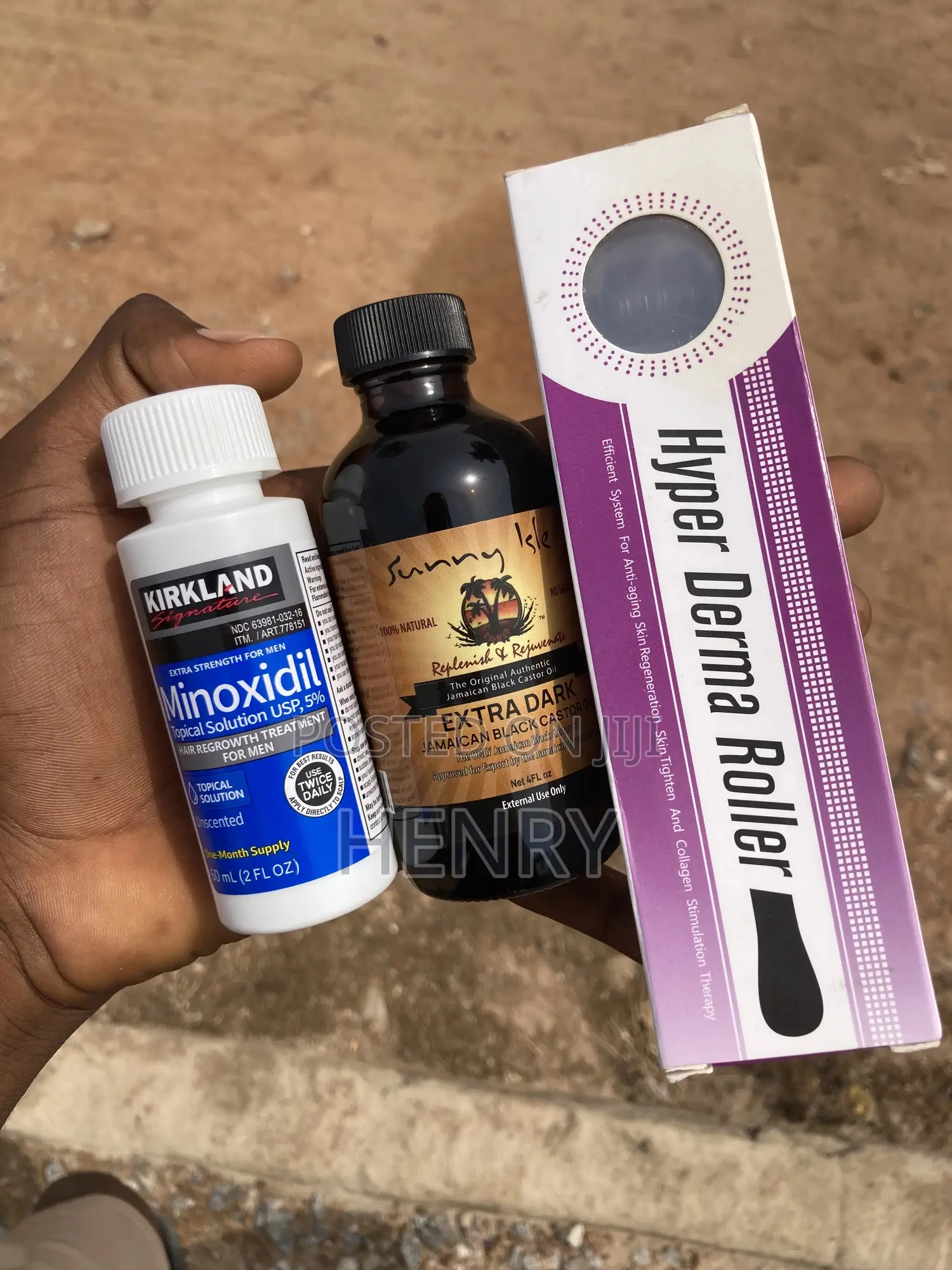 Natural Hair Growth Kit- Kirkland Minox + Sunny Isle + Hyper Derma