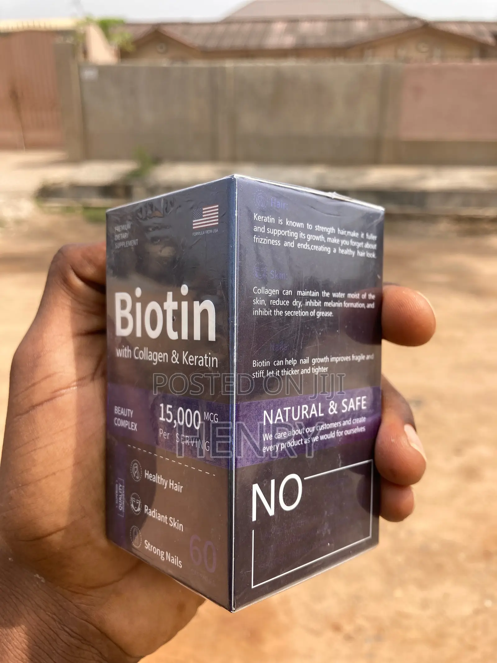 Premium Biotin Beauty Complex – 15,000 MCG With Collagen Keratin