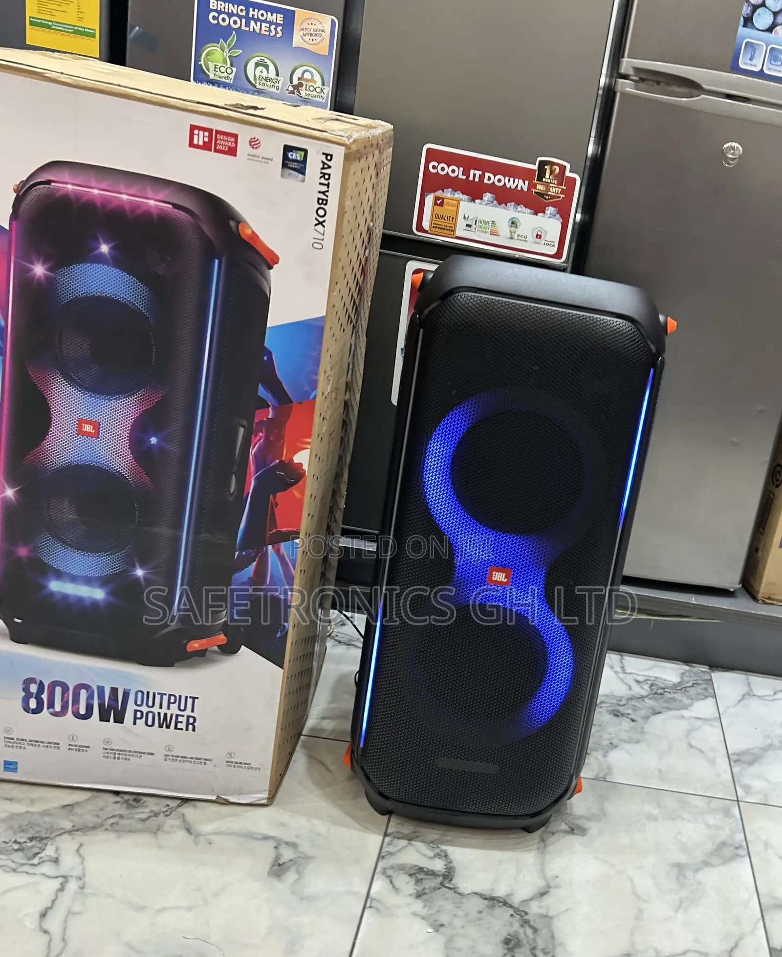 Available New JBL Electric Partybox 710 Black 800 Watts Speaker