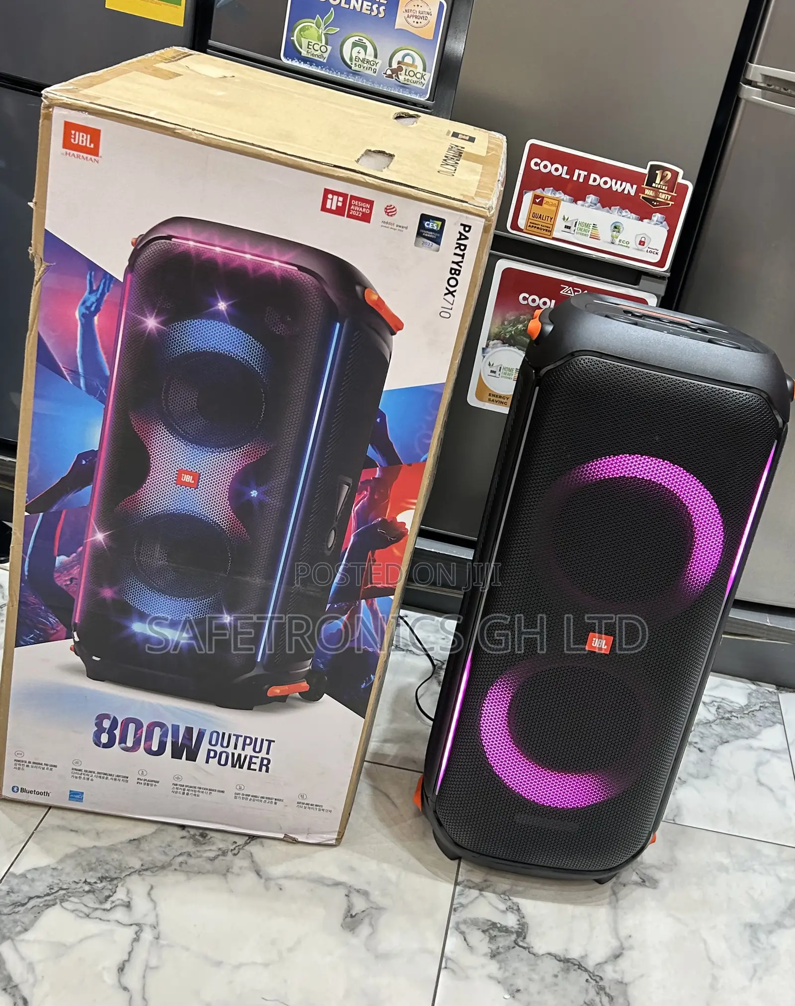 Newly Sealed Electric Black JBL Partybox 710 Bluetooth Speaker
