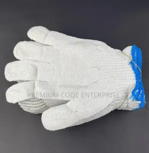 White Knitted Cotton Work Gloves – Comfortable Protective Hand Gloves