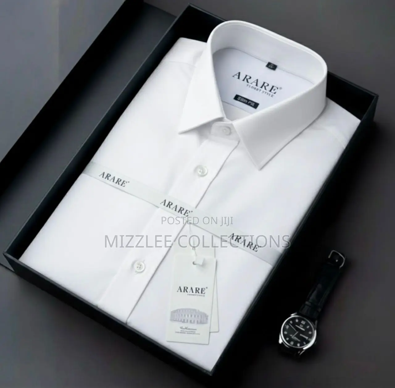 Quality Pure Cotton Arare White Shirt M-3xl