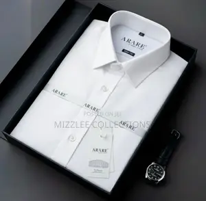 Quality Pure Cotton Arare White Shirt M-3xl