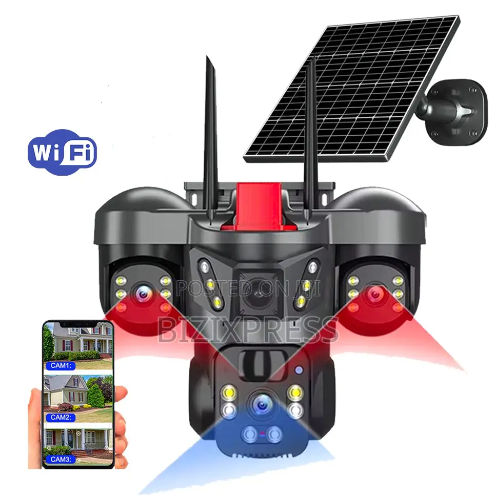 3 Lens Solar Wifi Camera