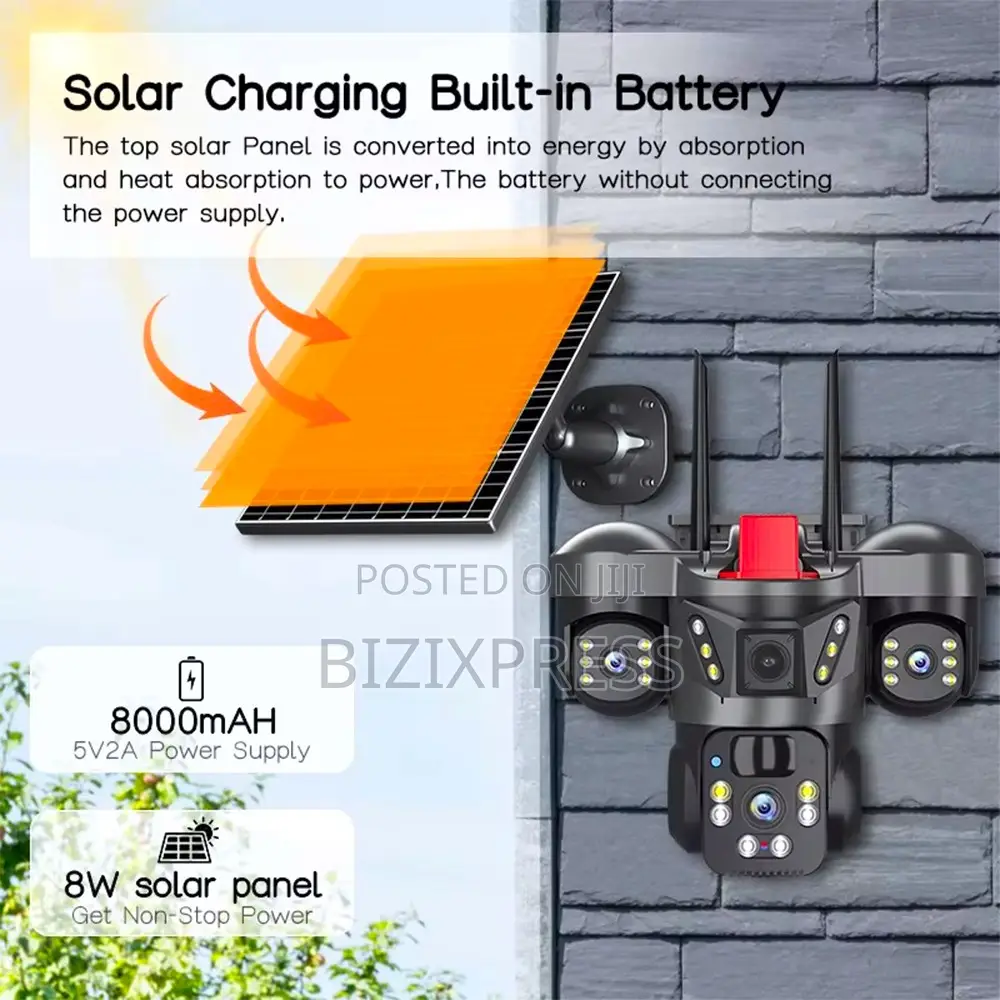 3 Lens Solar Wifi Camera