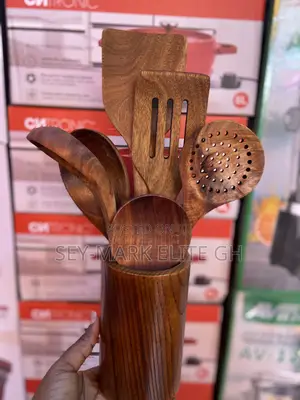 6pcs Quality Bamboo Wooden Ladle Set