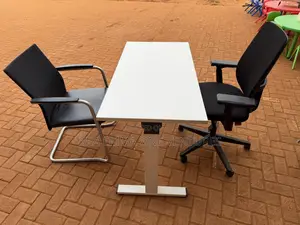 Electric Adjustable Height Table And Office Chairs