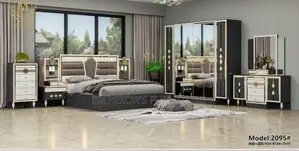Classy Gray Bedroom Set With Lighting System